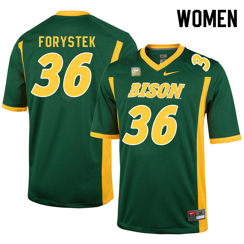 Women #36 Nate Forystek North Dakota State Bison College Football Jerseys Sale-Green